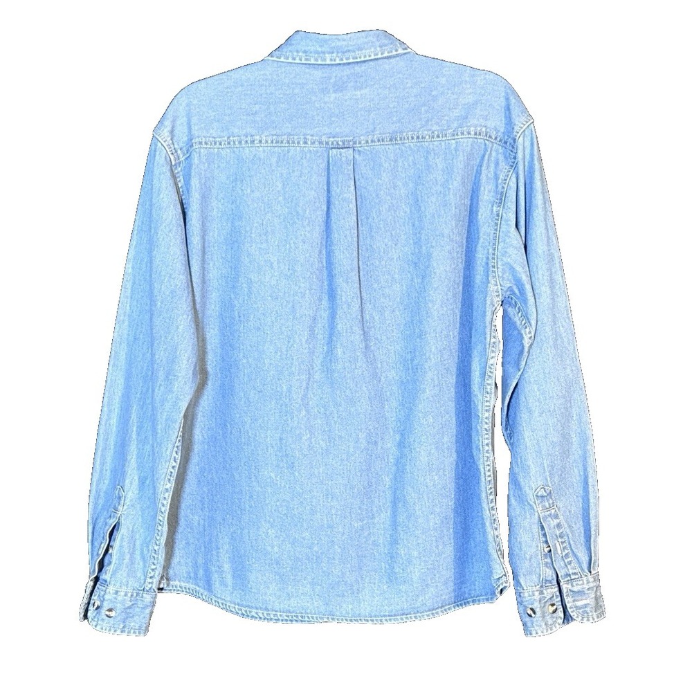 Vintage Womens Denim Western Themed Embroidered Port Authority Shirt Large USA - Picture 6 of 10